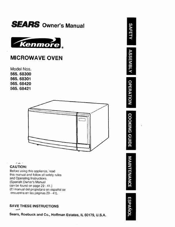 Kenmore Microwave Oven 565_68421-page_pdf